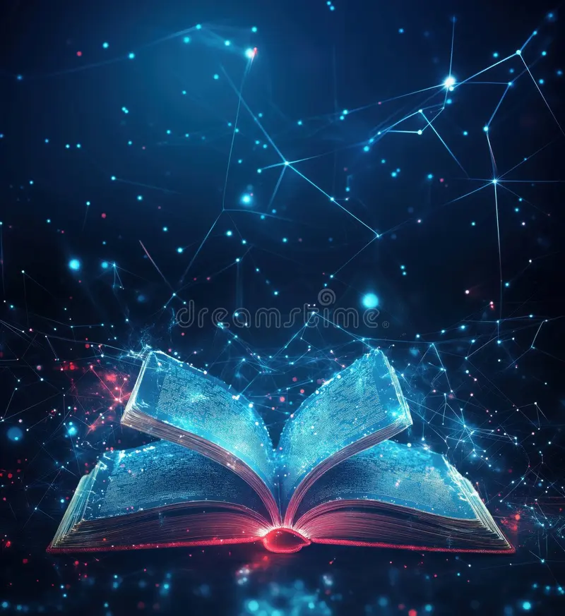 digital-book-glowing-data-connections-light-effects-symbolizing-knowledge-technology-integration-copy-space-353972538